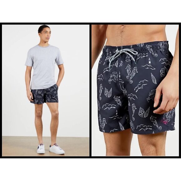 💕TED BAKER💕 Flamez All Over Printed Swim Shorts - Picture 2 of 16